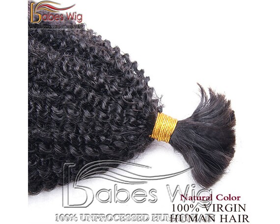 100% Human Hair Braiding Hair Afro Kinky Curly Bulk Hair for Braiding 