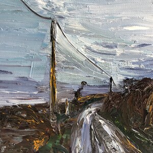 Port Quin to home at dusk original oil painting