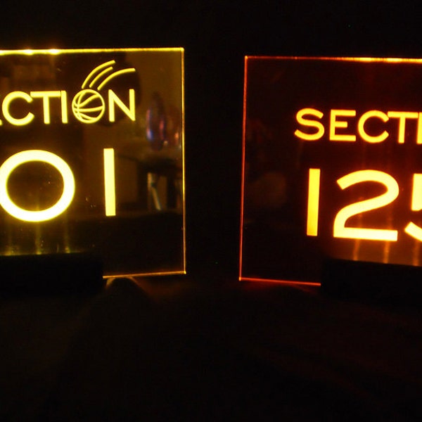 Illuminated Table Numbers Etsy