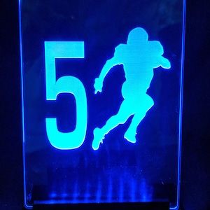 Custom Sport Table Number Glowing Illuminated Engraved - Etsy
