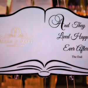 Fairytale Wedding Acrylic Book Sign: Custom Decor
