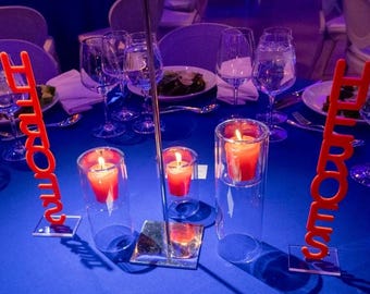 Custom Logo Table Centerpiece: Acrylic Corporate Event Decor