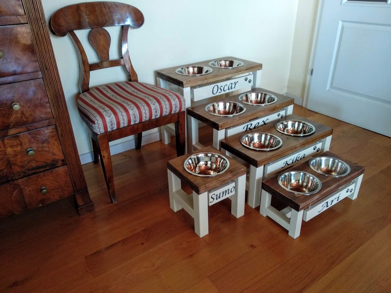 Large Dog Bowl Stand personalized Dog Bowl Stand Farmhouse Etsy