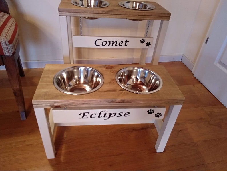 Extra Large Stand dog Bowl Stand Farmhouse Style Rustic Dog Bowl Stand