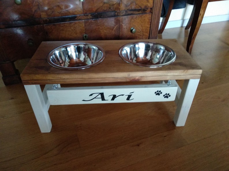 Large Dog Bowl Stand personalized Dog Bowl Stand Farmhouse Etsy