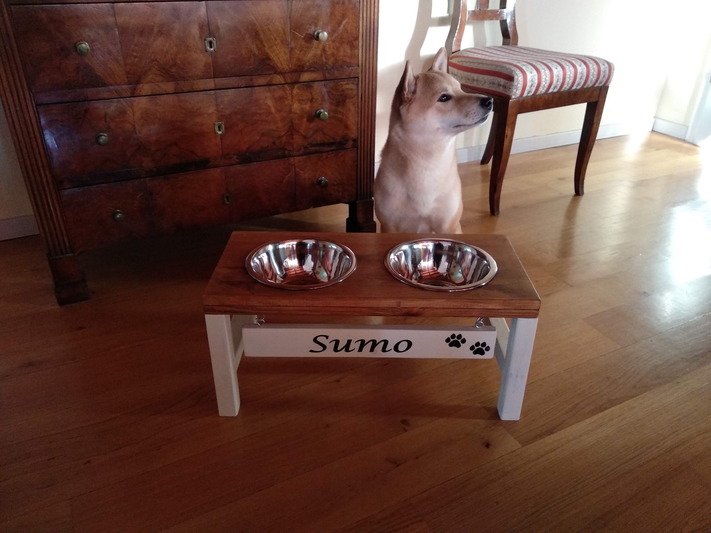 Large Dog Bowl Stand Personalized Dog Bowl Stand Farmhouse Etsy