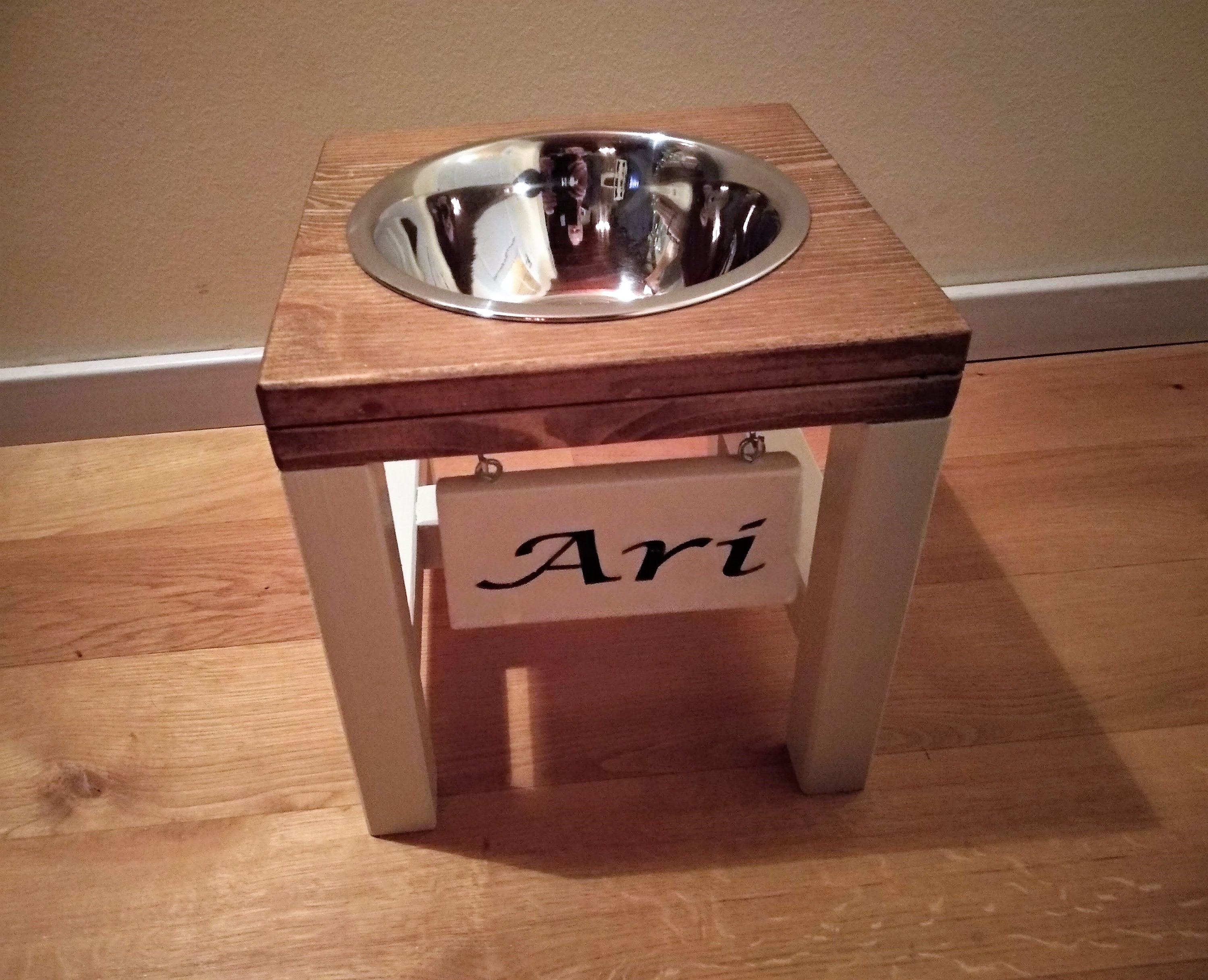 Large Dog Bowl Stand Farmhouse Style Rustic Dog Bowl Stand Etsy