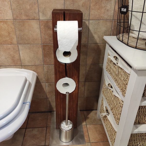 Toilet set made of reclaimed wood - rustic