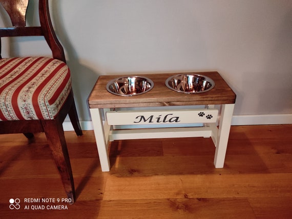 Large Dog Bowl Stand personalized Dog Bowl Stand Farmhouse Style Rustic Dog  Bowl Stand Raised Dog Bowl Elevated Dog Bowl 