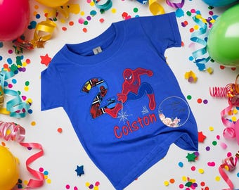Spiderman Action Birthday shirt, Toddler Shirt, Birthday Shirt, Celebrate your Birthday with Spiderman,