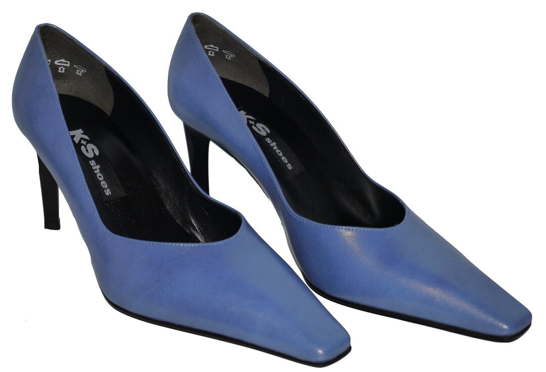 Vintage Mid 90's KS Blue Court Shoes Size 4.5 NEW Etsy UK