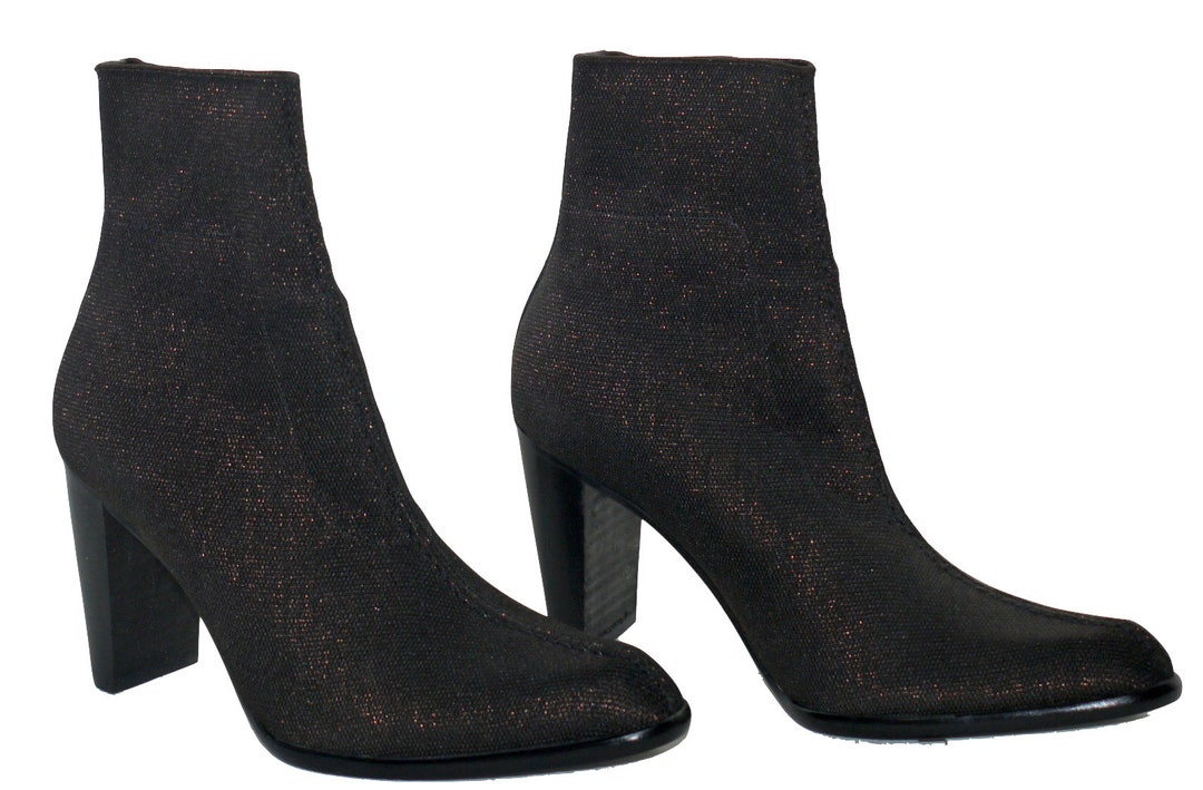 Vintage Italian 1990s Luc Berjen Terra Pull on Lame Ankle Boots NIB - Etsy