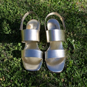 gold vintage sandals