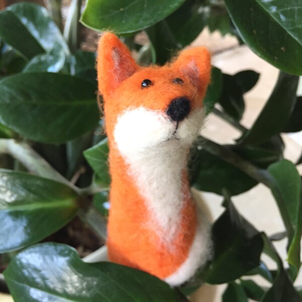 Handmade fox needle felting fox felting red fox cute needle felting handmade red fox  fiber art orange red white felting red fox handmade