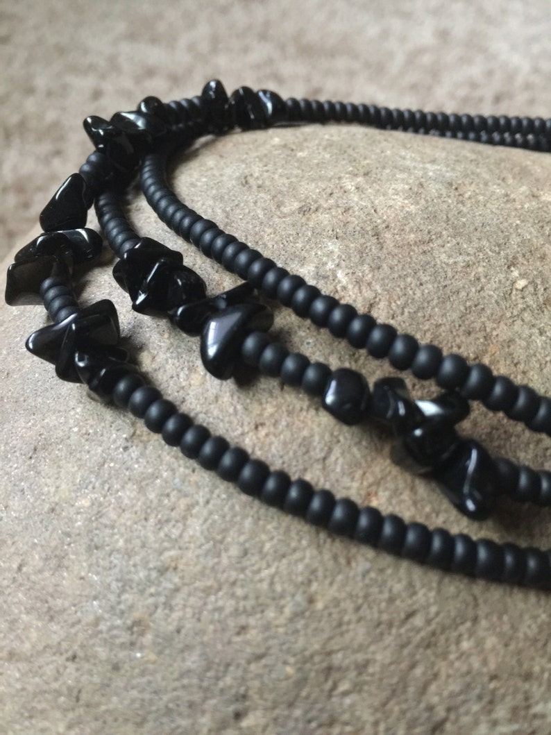 Black on Black Obsidian Waist Beads