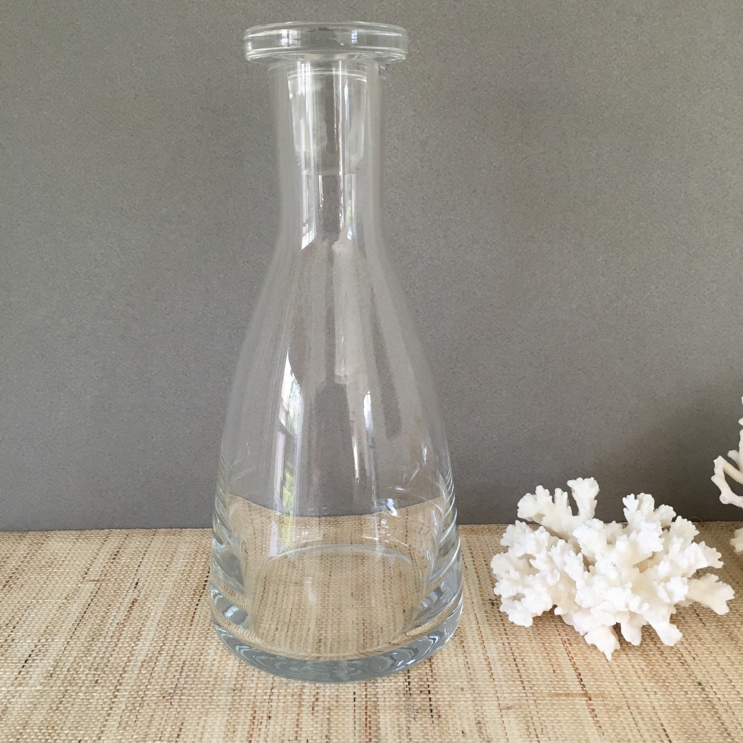 Vintage Wine Decanter Banana Republic Home Bar Gift Crystal