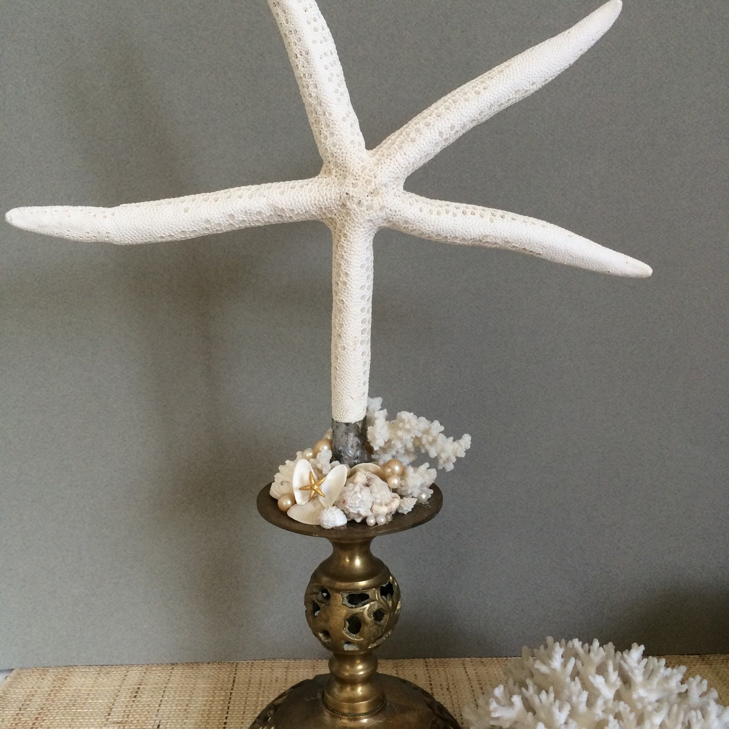 Beach Wedding Decor Starfish Decor Vintage Brass Starfish