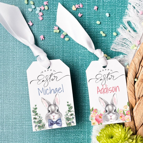 Easter Bunny Easter Gift Tag, Printable Easter Tag, Sunday School Craft, Class Easter Tag, Easter gift tag