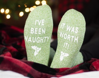 Weihnachtssocken, Lustige Socken, Sassy Socken, Geschenke für sie,