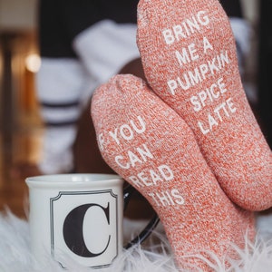 Pumpkin Spice Latte, PSL, Mothers Day Gift, Wine socks, Novelty Socks, funny socks, custom socks, Gift for her, gift for mom image 6