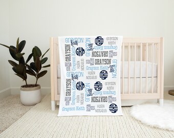 Personalized monogram, new baby gift, custom baby blanket, milestone blanket, Baby Shower Gift, Baby Girl Gift