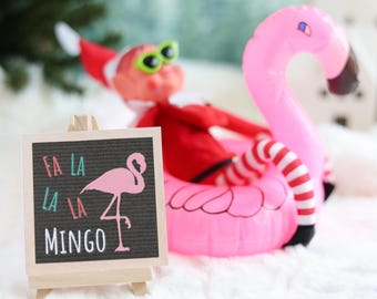 Elf flamingo pool float props