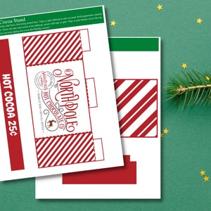 Printable Elf Hot Chocolate Stand: Miniature Cocoa Props, Elf Kit (Digital Download) image 2