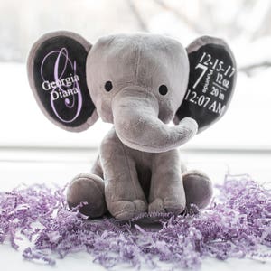 personalized Baby gift, Baby Keepsake, Baby gift, Custom baby plush, Birth Stat Elephant, Baby Shower Gift, Baby Girl Gift, Baby Boy Gift