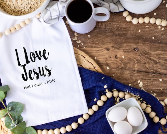 Funny Decorative Cloth I Love Jesus But Cuss Dish Dry Hand Towel Kitchen Decor Funny Decorative Cloth I Love Jesus But Cuss Dish Dry Hand Towel Kitchen Decor