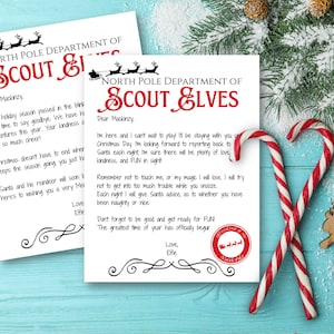 Carta de bienvenida de Elf, Plantilla de carta de despedida de Elf, carta personalizada de Elf, correo de Santa, imprimir en casa, Carta editable de Elf