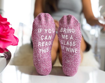 Wine Socks, Gift for mom, gift for her, Personalized socks, Wife birthday, Women gift idea, best friend Gift