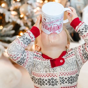Kids hot cocoa Christmas mug, Personalized hot chocolate mug, Personalized Christmas gift for kids, hot chocolate mug, North pole image 6