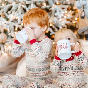 Kids hot cocoa Christmas mug, Personalized hot chocolate mug, Personalized Christmas gift for kids, hot chocolate mug, North pole image 9