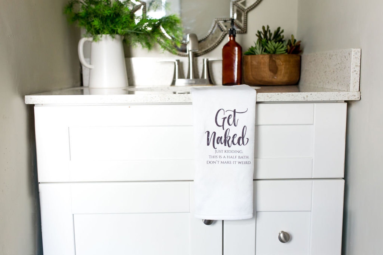 Funny Bathroom Towel Funny Bath Towel Get Naked Hand Towel Etsy