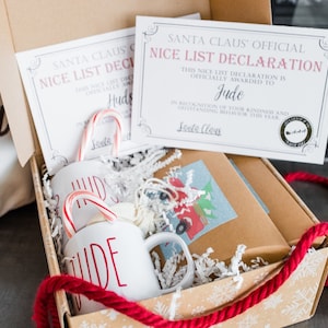 Heiligabend Box, Weihnachtsgeschenk für Kind, Santa Box, personalisiertes Weihnachtsgeschenk für Kinder