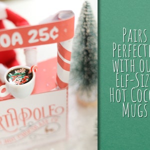 Printable Elf Hot Chocolate Stand: Miniature Cocoa Props, Elf Kit (Digital Download) image 6