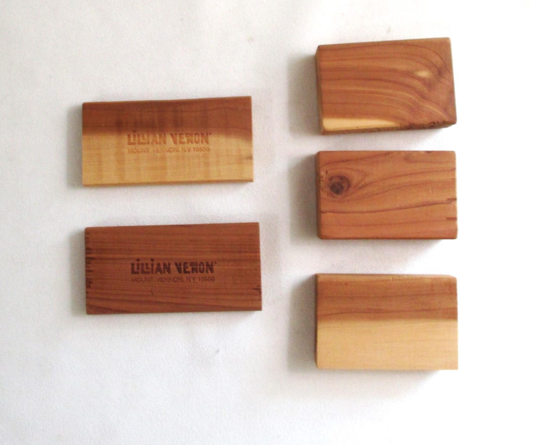 Block For Insects Eco-friendly Cedar Wood Natural Bug Deterrent Blocks ~ 2 Lillian Vernon ...