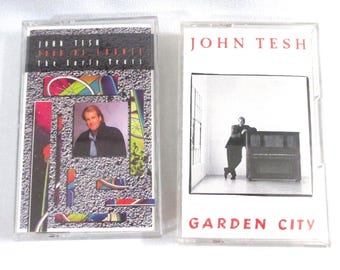 Two New Age JOHN TESH CASSETTE Tapes ~ Garden City and Tour de France The Early Years ~ Mint