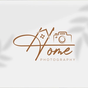 May include: Brown logo design with a stylized house and camera, with the text "Home Photography" underneath.
