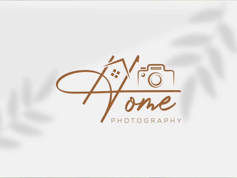 May include: Brown logo design with a stylized house and camera, with the text "Home Photography" underneath.