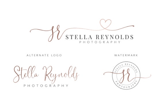 Premade Modern Wordmark Logo Design Feminine Script Font Text 