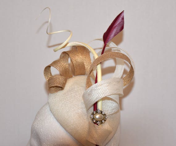 Occasion Wedding Races Chapter 78 Boutique Teal Blue Teardrop Sinamay Fascinator with Feathers