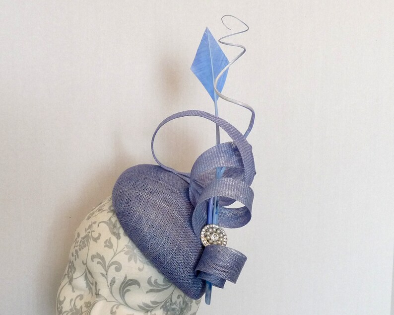 baby blue wedding hat