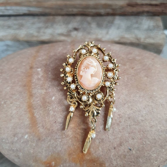 Vintage Barcs Cameo Brooch Shell Cameo Etsy Australia