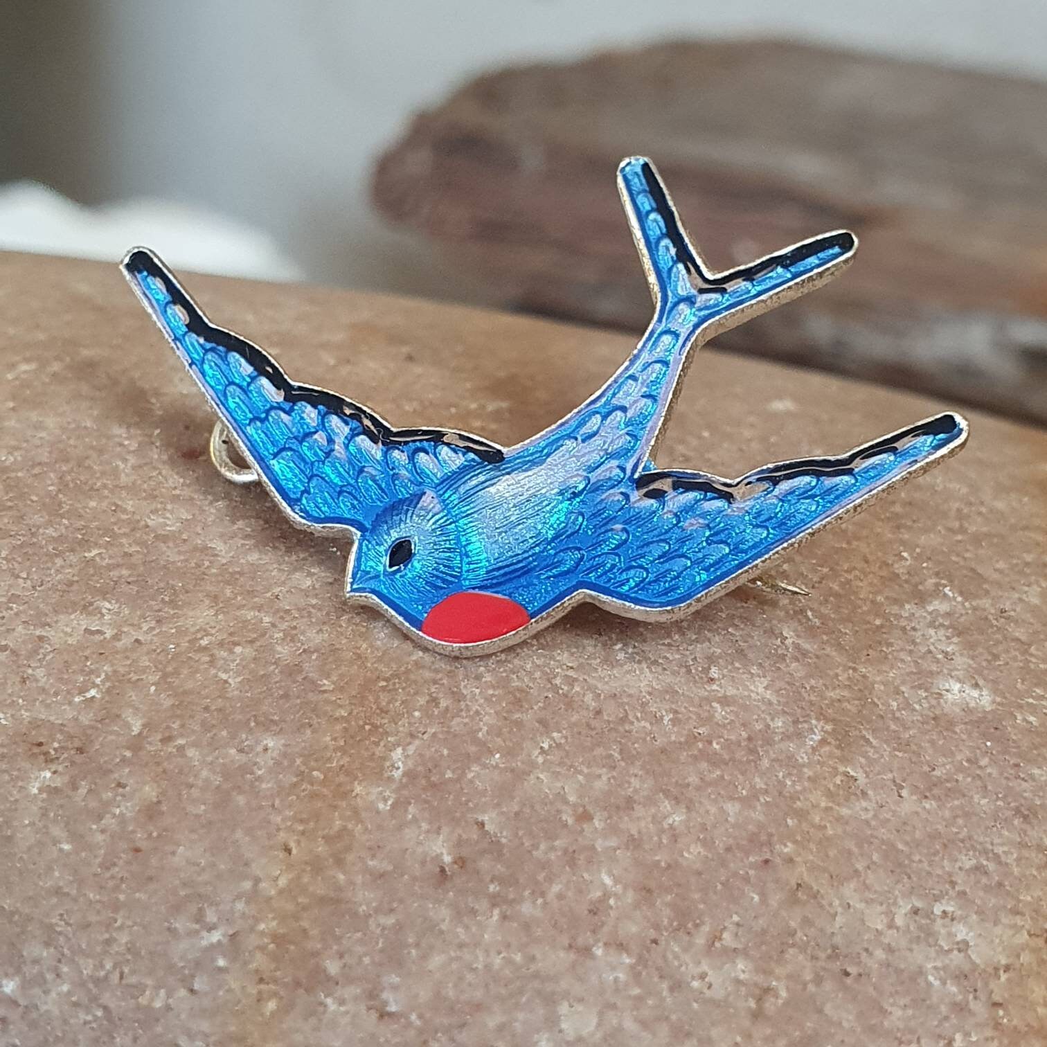 Vintage bluebird brooch deals