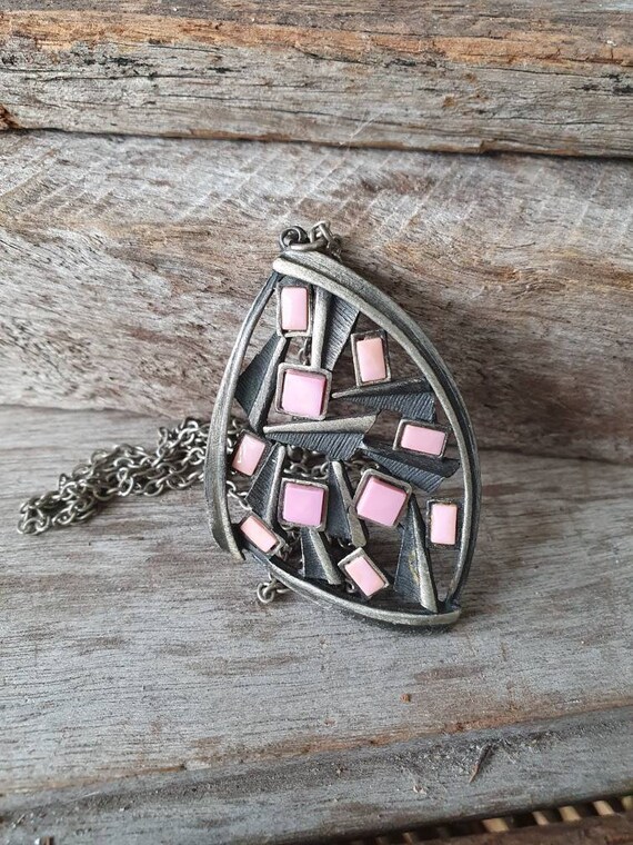 Mid Century Pendant Necklace , Capri