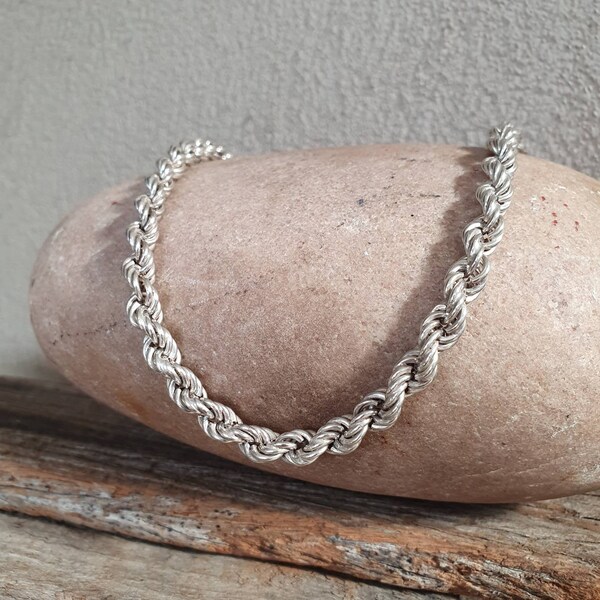 Silver Rope Chain Etsy