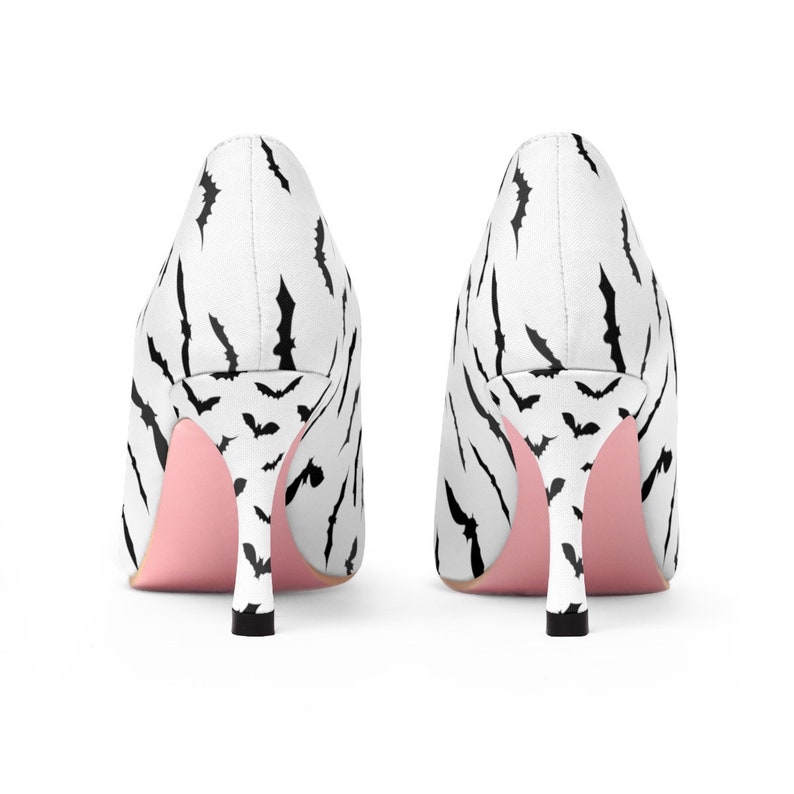 Halloween Black /& White Bat Women/'s High Heels