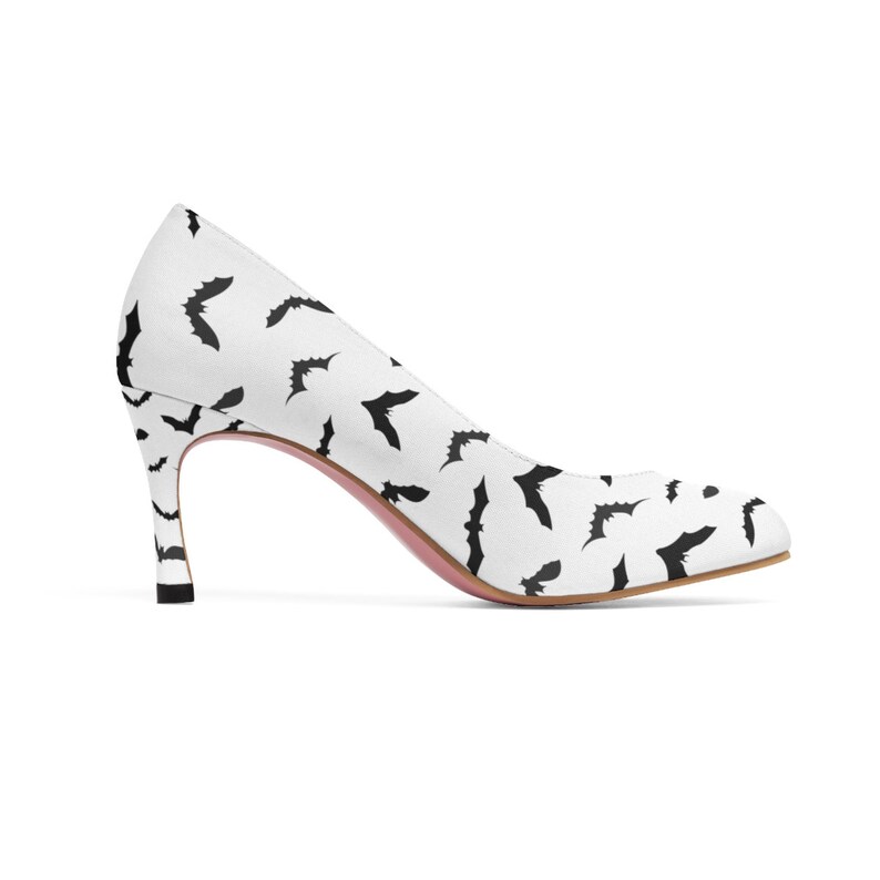 Halloween Black /& White Bat Women/'s High Heels