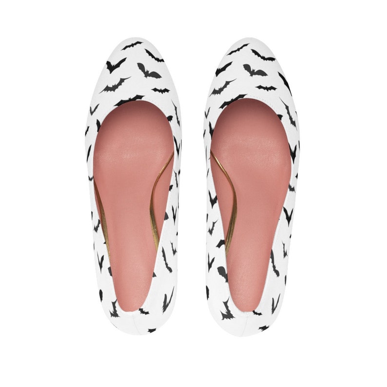 Halloween Black /& White Bat Women/'s High Heels